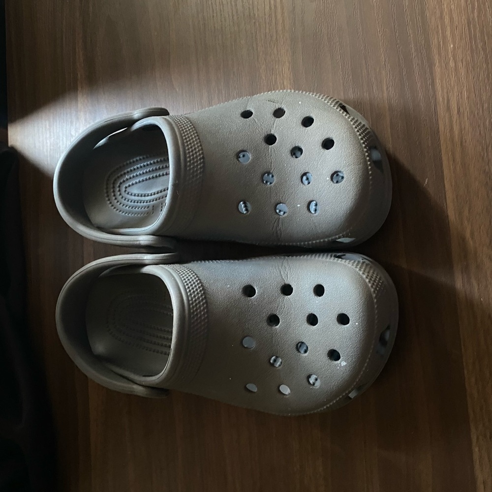 Gray crocs!